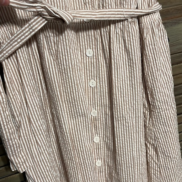 Vintage Brownstone Studio short sleeve, striped, button down dress Size XL - Picture 6 of 8